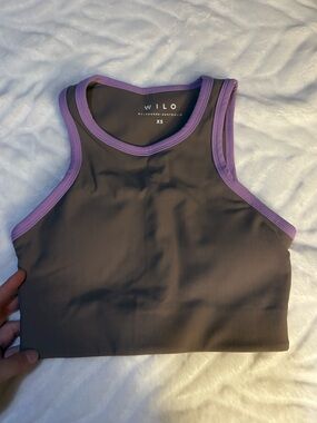 Wilo Women's Ribbed Crop workout Tank